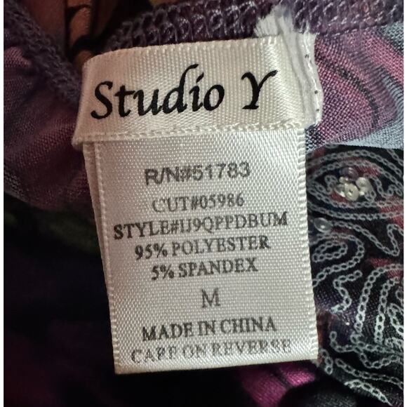 Y2K Floral Butterfly Womens Medium Studio Y Tank Top Blouson Rainbowcore Fairy - Picture 5 of 6